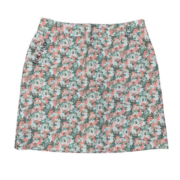 Golfino Skort Womens 6 Ivy Pink Match Play Floral Print Lined Side Zip Golf - Picture 1 of 15